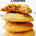 Soft chewy chocolate chip cookies pin image