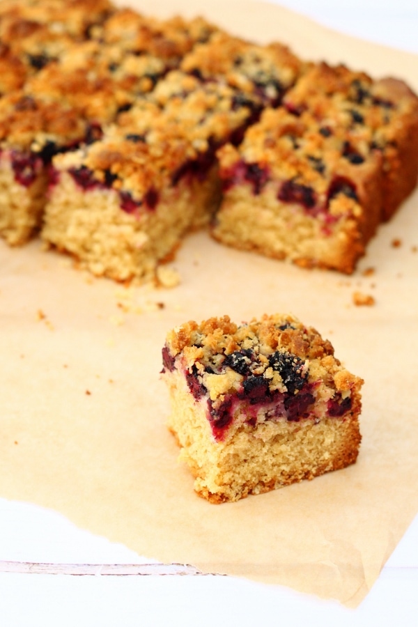 Blackberry and Coconut Tray Bake