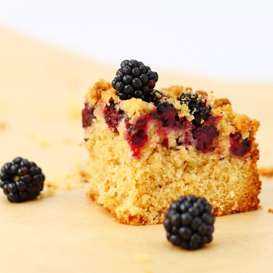 Blackberry and Coconut Tray bake