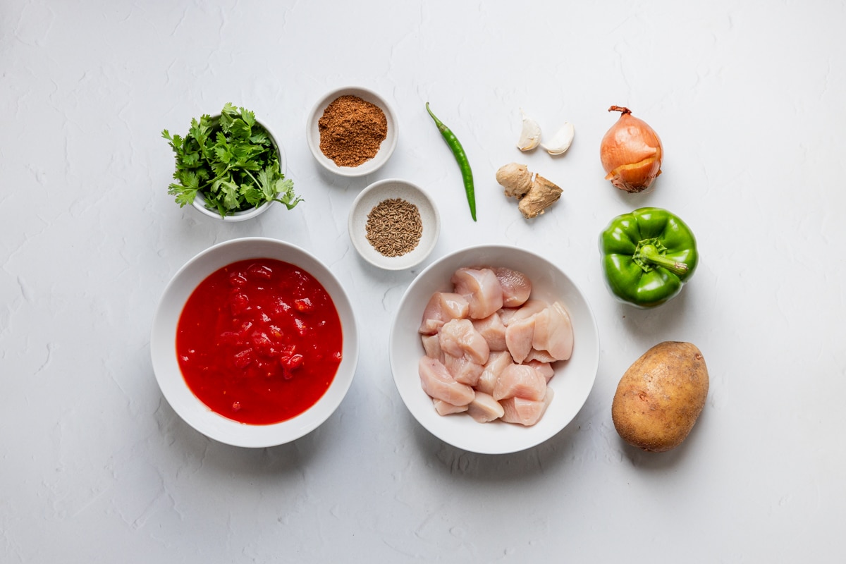 Ingredients for Mauritian chicken daube