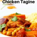 slow cooker chicken tagine pin image