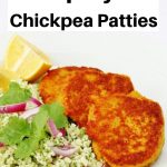 spicy chickpea patties pin image