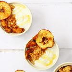 Two apple cinnamon quark breakfast bowls