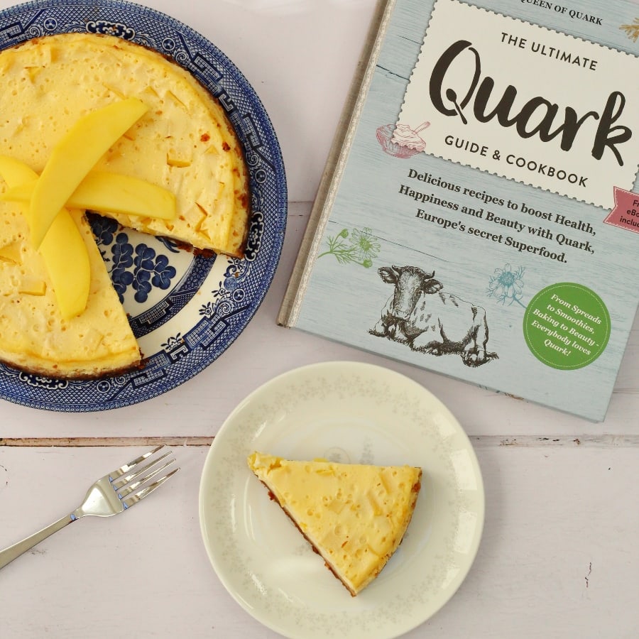 Mango cheesecake with quark and Quark recipe book