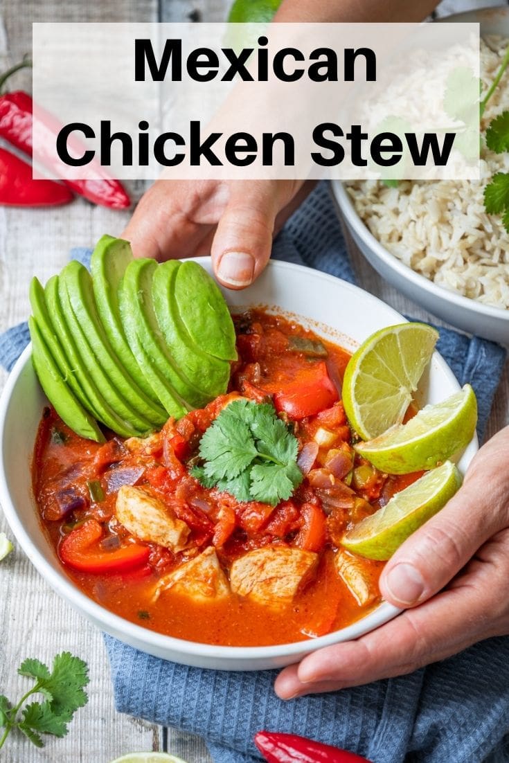 Mexican chicken stew pin image