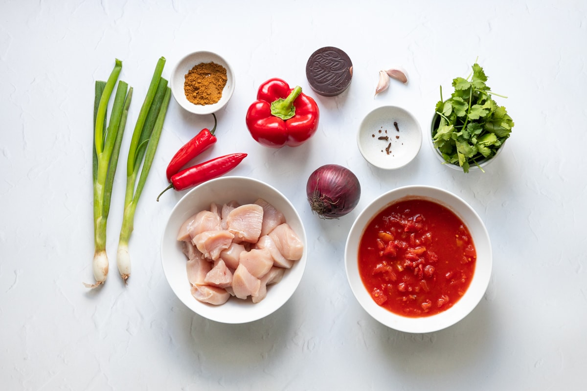 Ingredients for Mexcian Chicken Stew