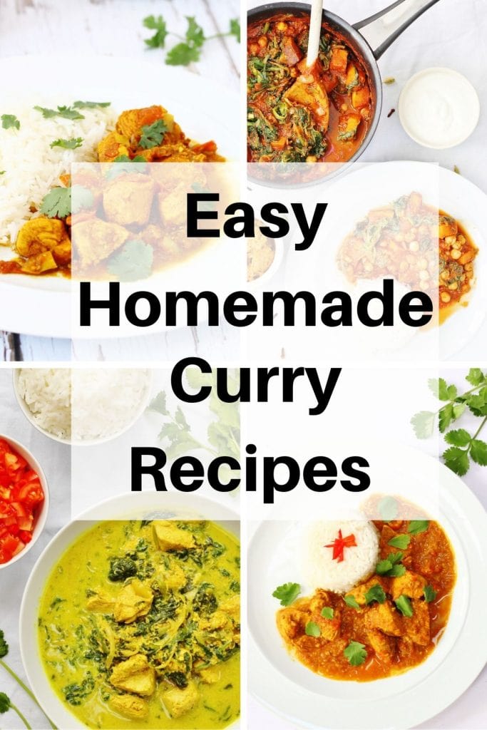 Easy homemade curries pin image