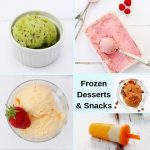 Collection of frozen desserts and snacks