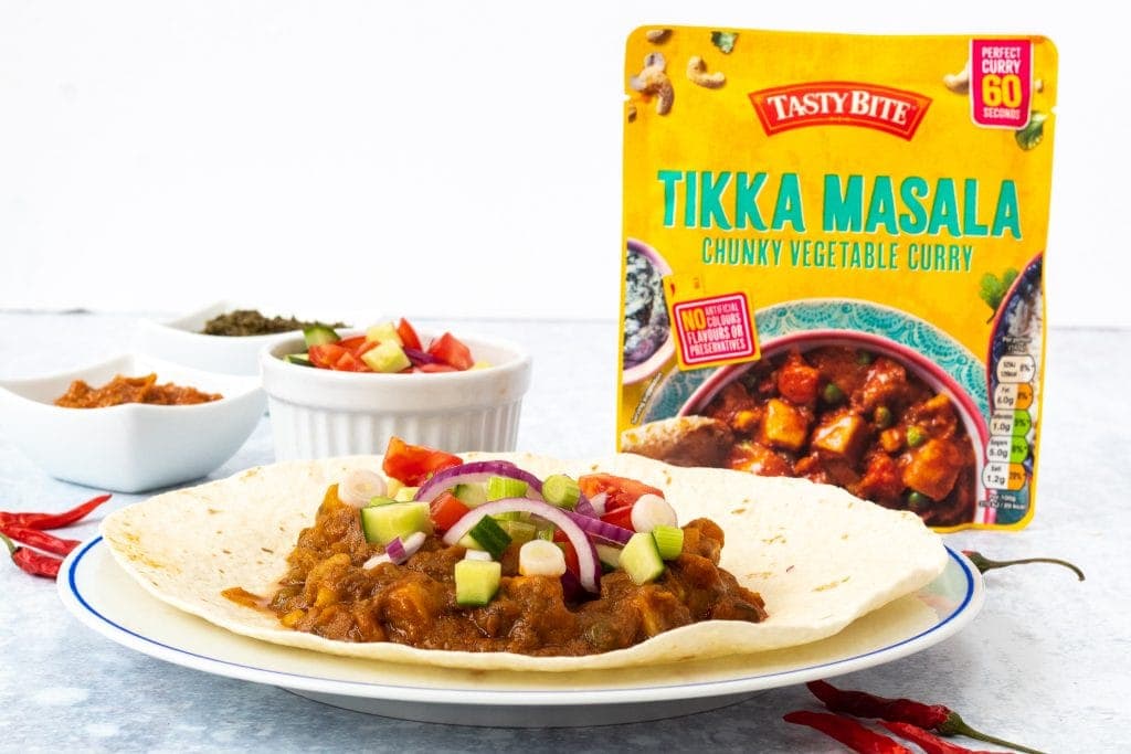 Mars Tasty Bite chunky vegetable curry: vegetarian Indian ready meals
