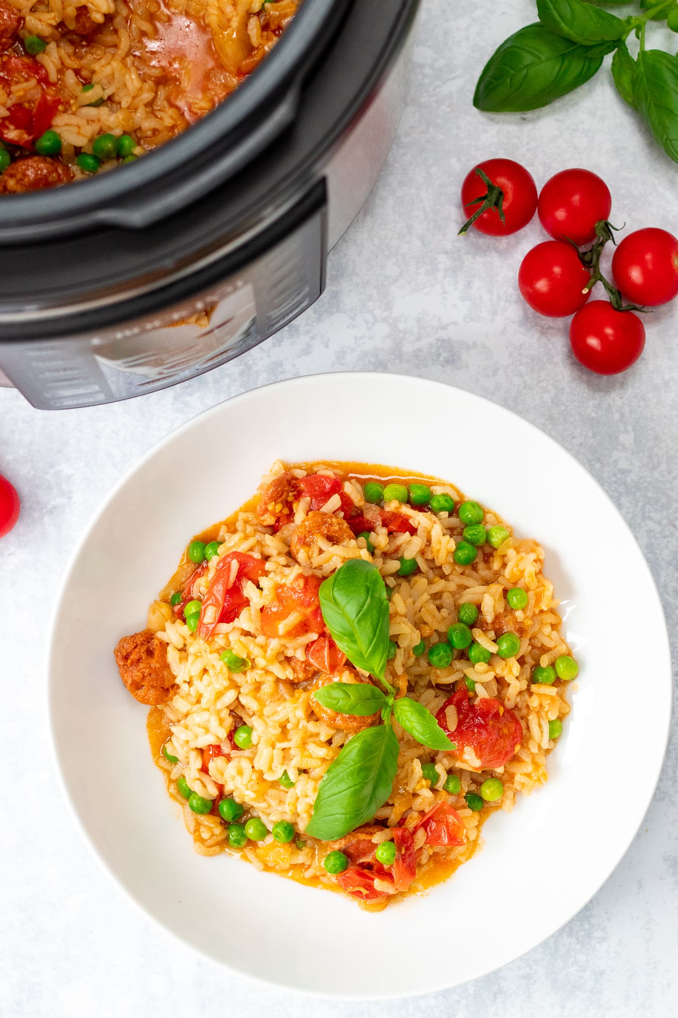 Chorizo risotto from above 