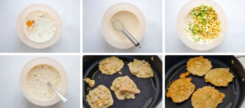 How to make sweetcorn fritters step by step