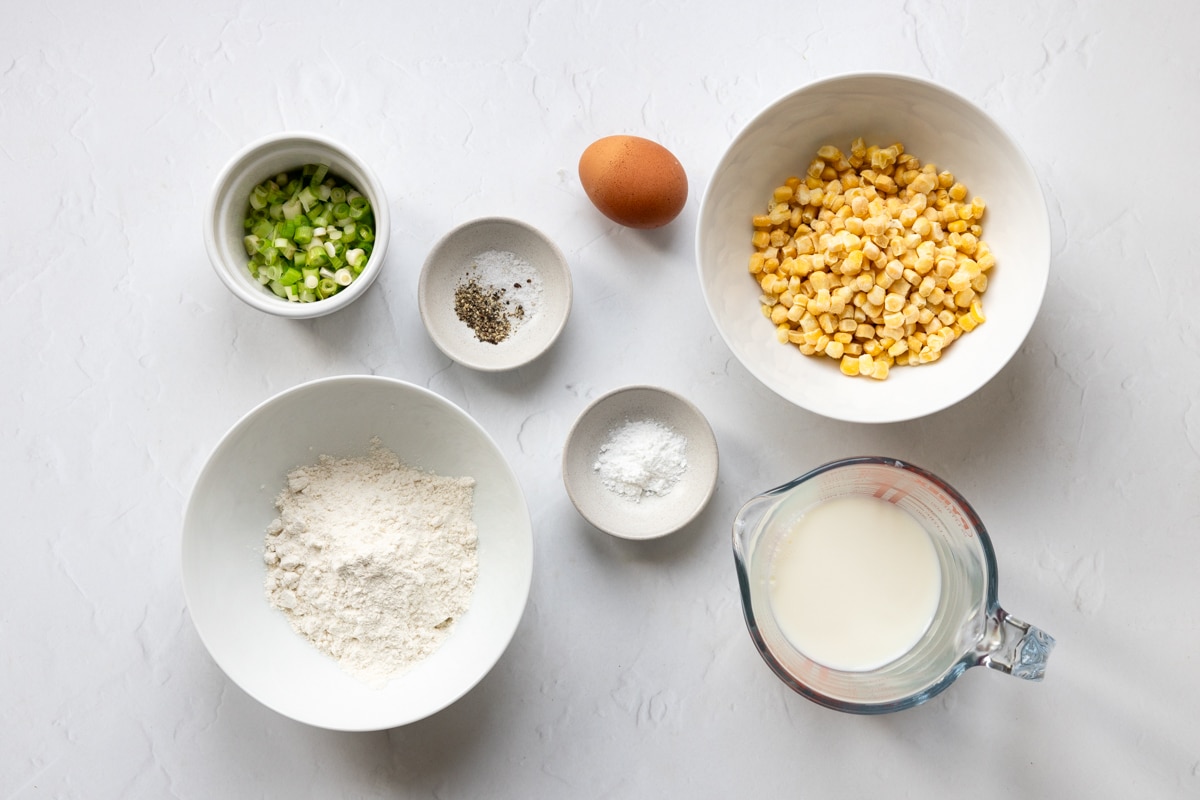Ingredients for sweetcorn fritters