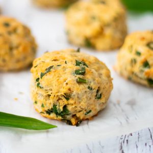 Wild garlic scones