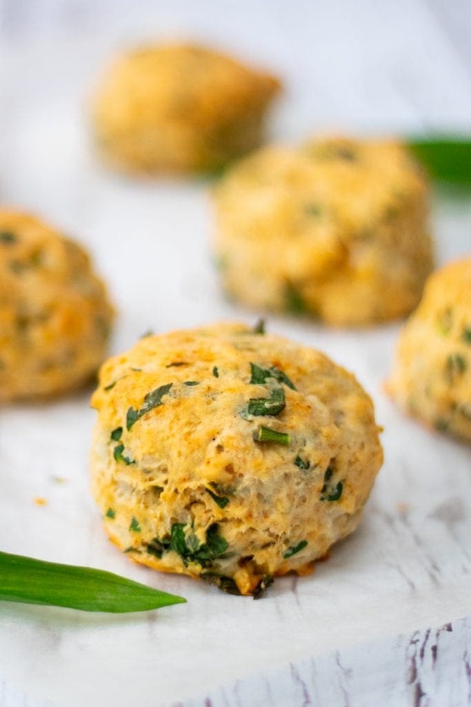 wild garlic and cheese scones