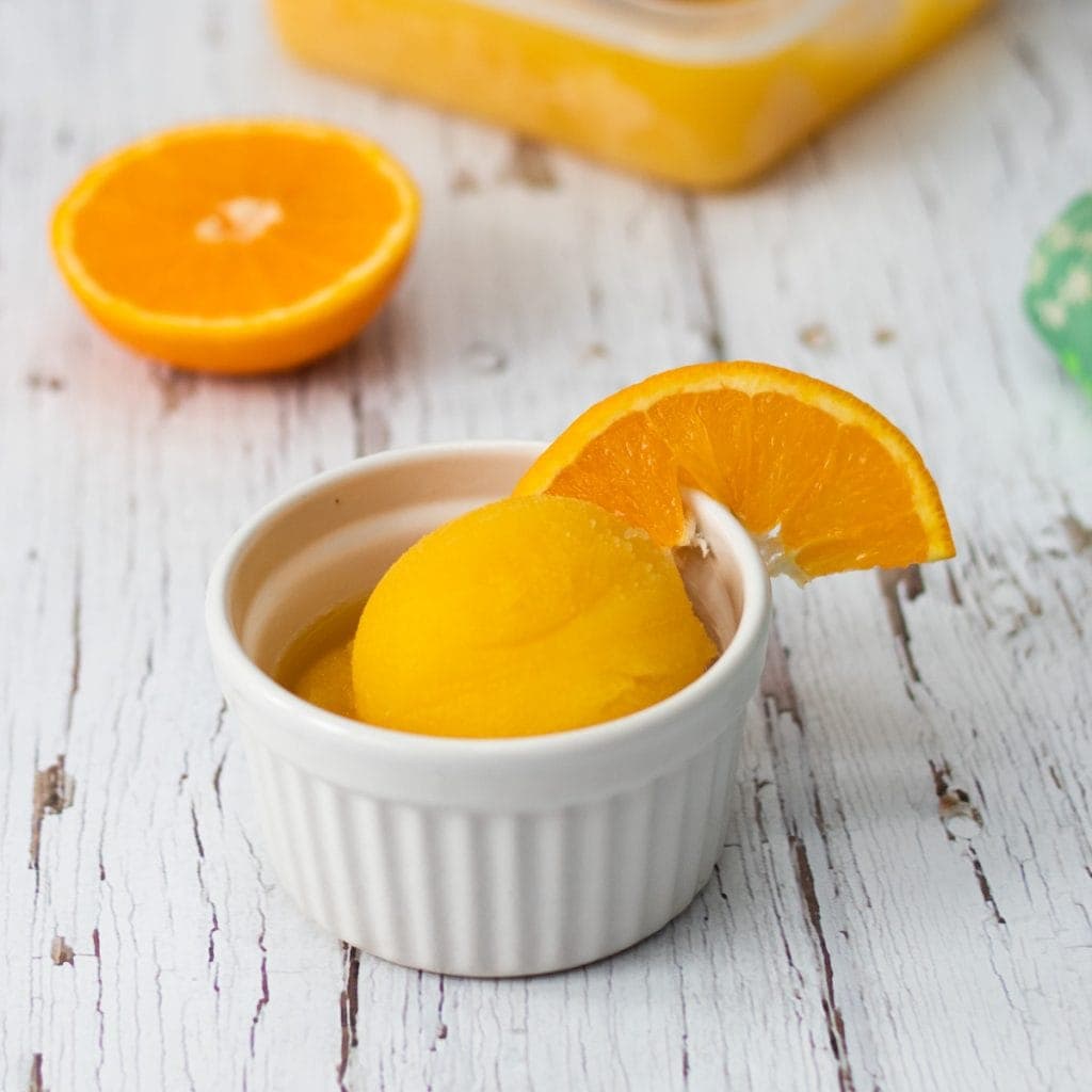 orange and ginger sorbet