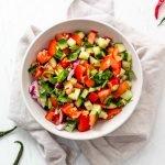 bowl of Indian kachumber salad