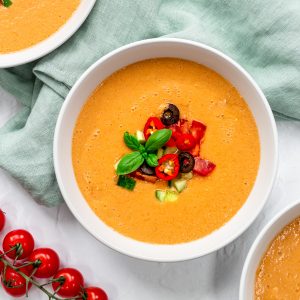 bowl of spicy gazpacho