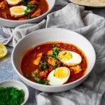 bowl of doro wat (Ethiopian chicken stew)