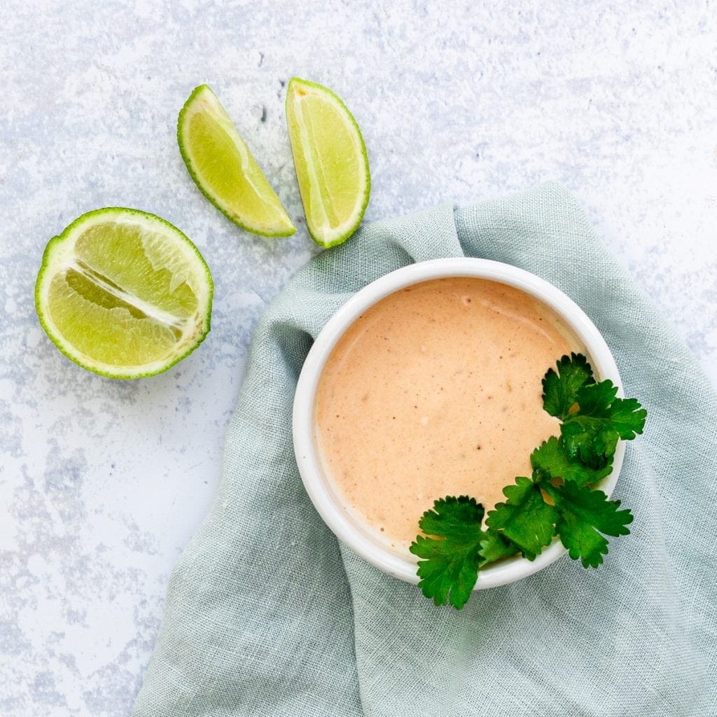 bowl of chipotle lime mayo