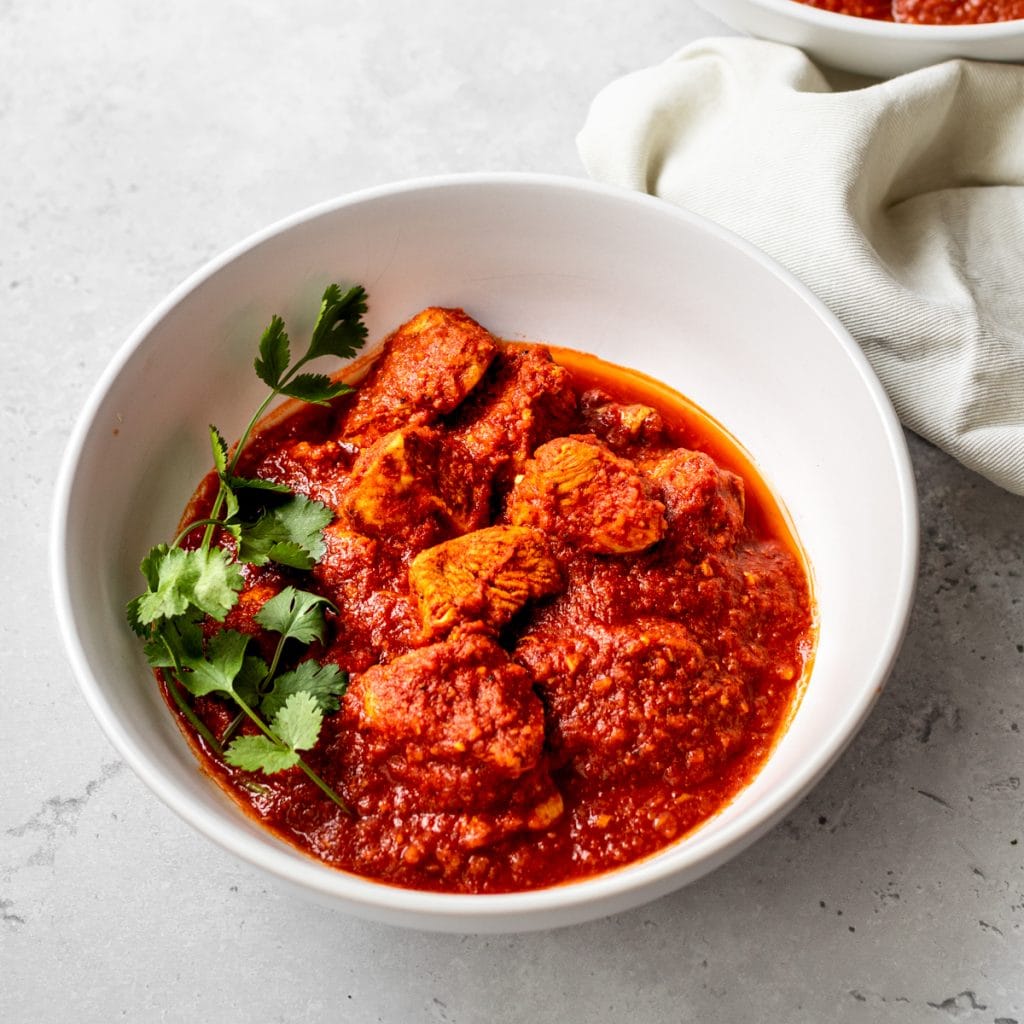 Bowl of chicken Madras