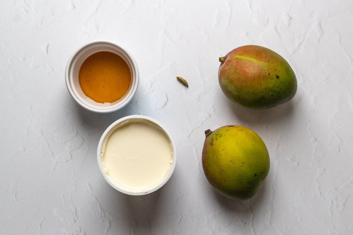 Ingredients for mango lassi