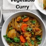 Dry indian vegetable curry pin image