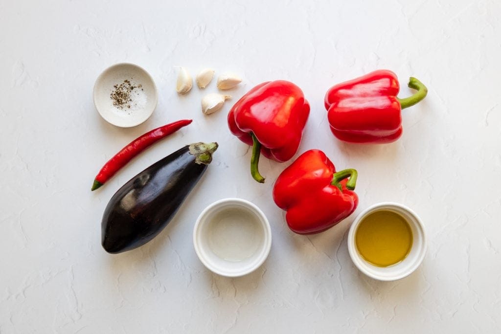 Ingredients for ajvar