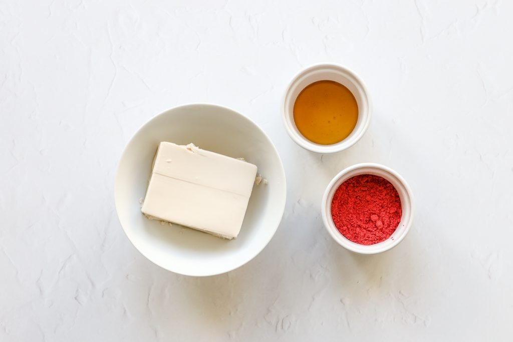 Ingredients for tofu strawberry mousse