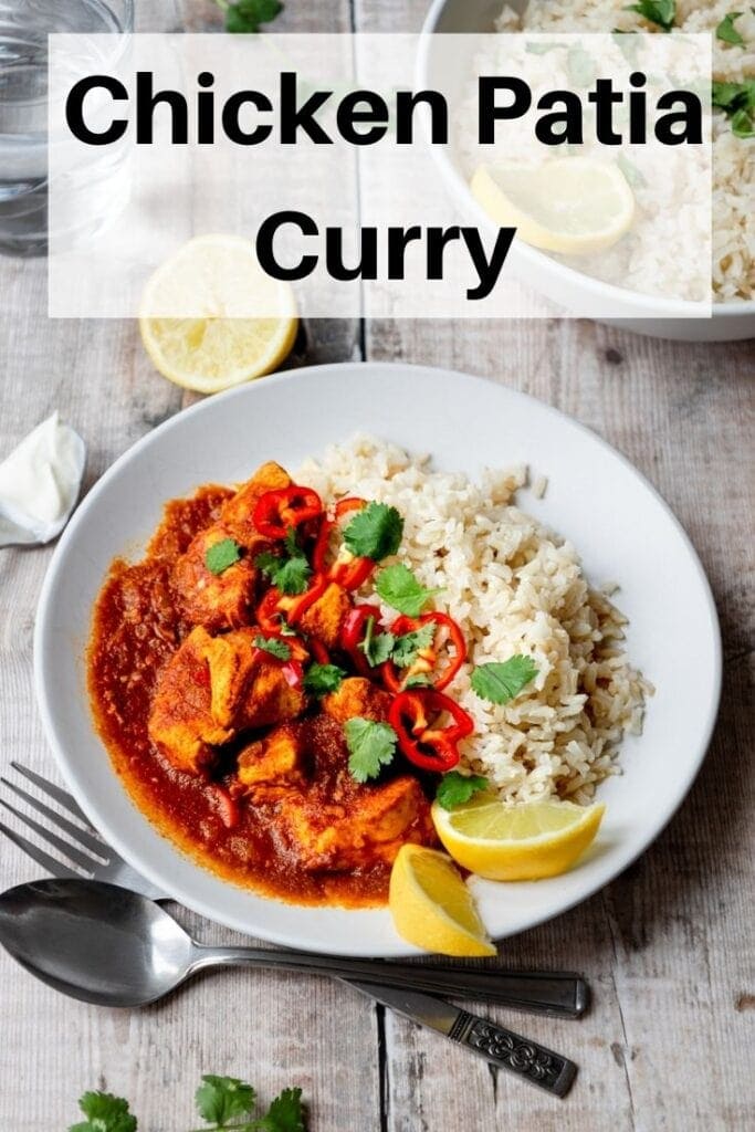 Chicken patia curry pin image