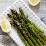 air fryer asparagus with zaatar and lemon