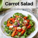 Air fryer carrot salad pin image