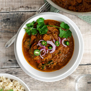 Bowl of Lamb Bhuna curry