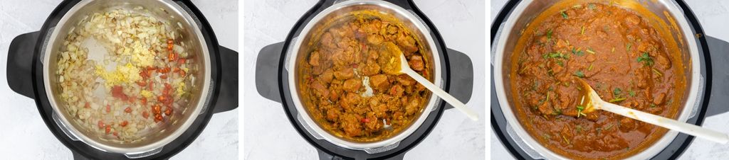 Instant pot lamb bhuna curry step by step