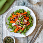 air fryer carrot salad on plate