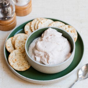 bowl of cottage cheese smoked salmon pate
